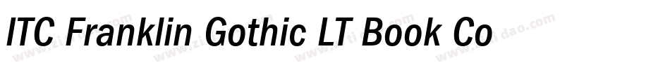 ITC Franklin Gothic LT Book Condensed Italic字体转换